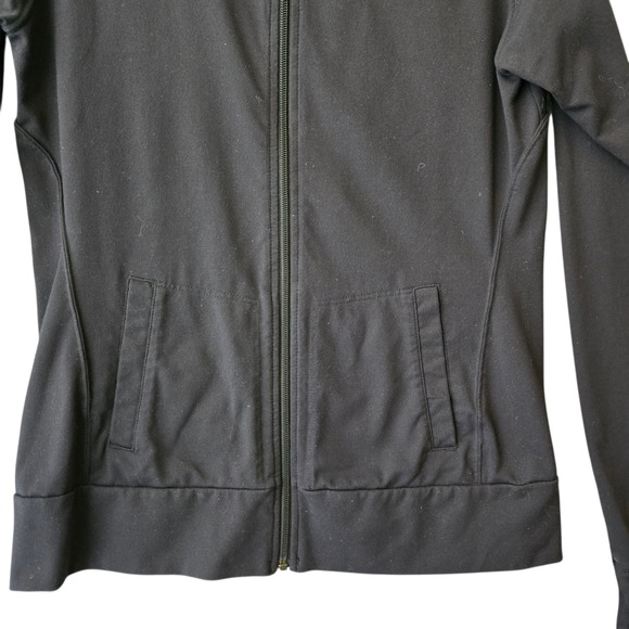 Tuff Athletics Womens Black Full Zip Performance Jacket Thumbholes Size L - Picture 5 of 11